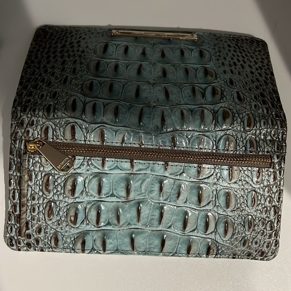 Brahmin Turquoise/Brown Purse and Wallet. Barely used and in great condition! - Picture 8 of 8